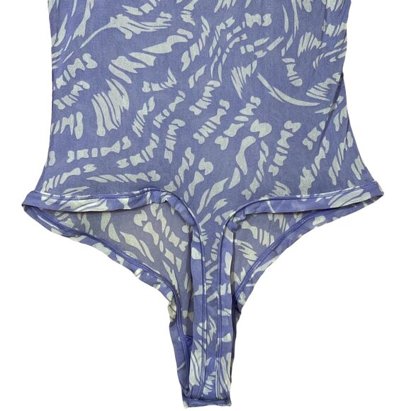 SKIMS Summer Mesh T-Shirt Bodysuit Lilac Swirl‎ Womens Small - Picture 9 of 12